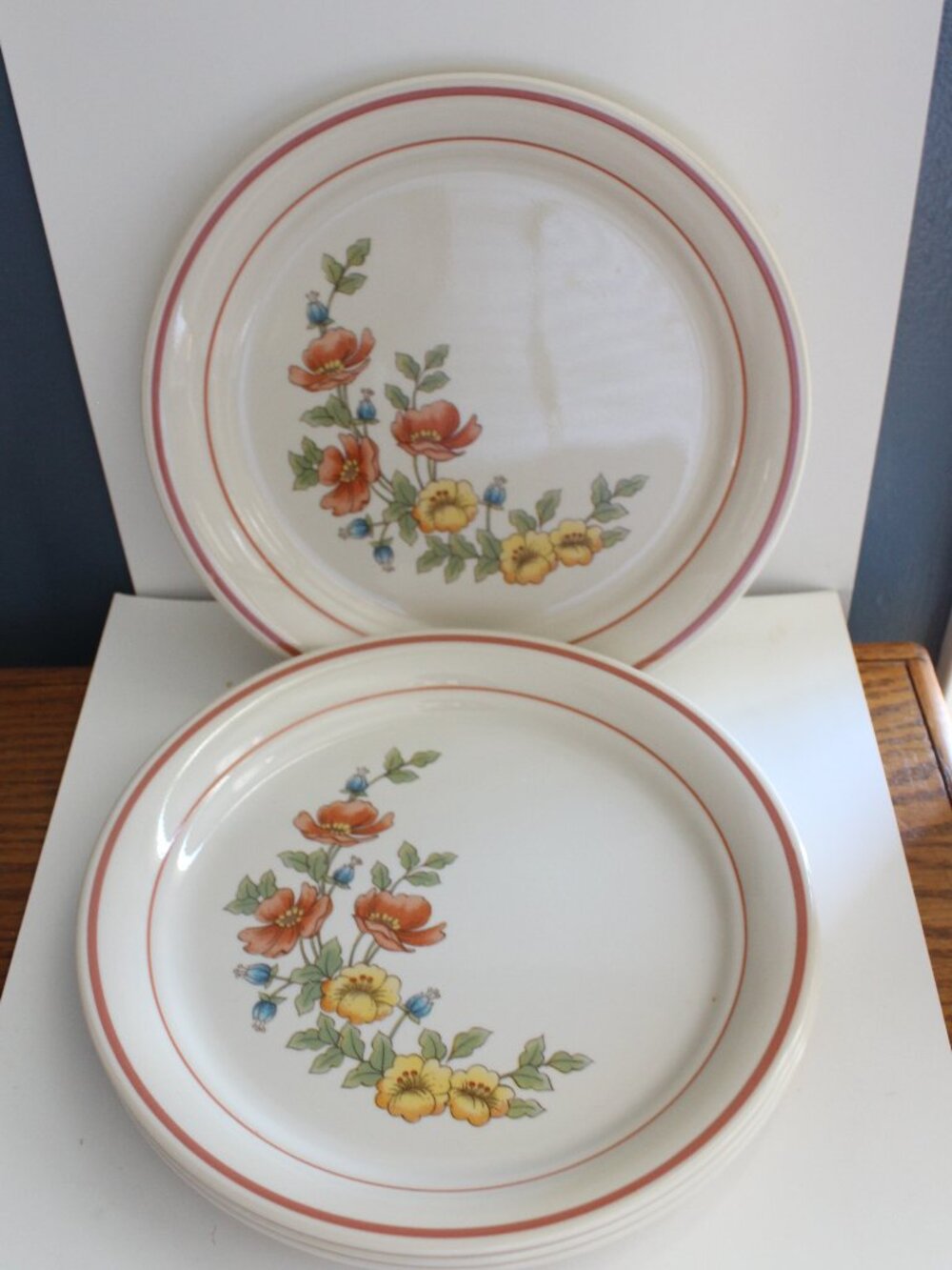 Corelle Royal Garden Lot of 4 Luncheon Plates 8.5"
